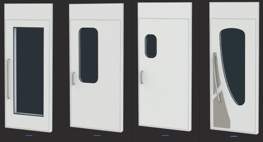 Acoustic control room doors